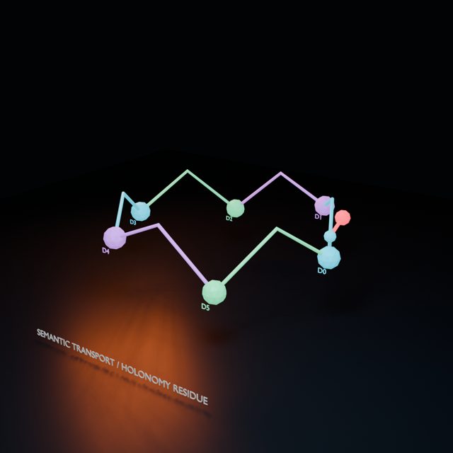 A semantic loop returning with a residual displacement