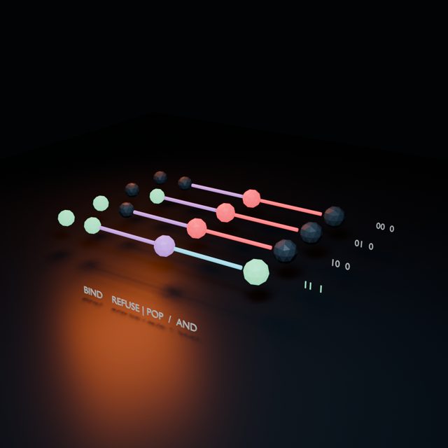 Four Boolean cases passing through Spherepop operations